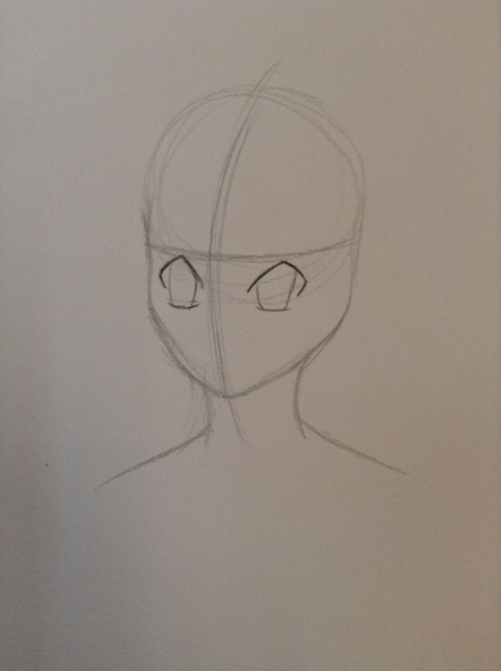 Add the irises in with curved lines.