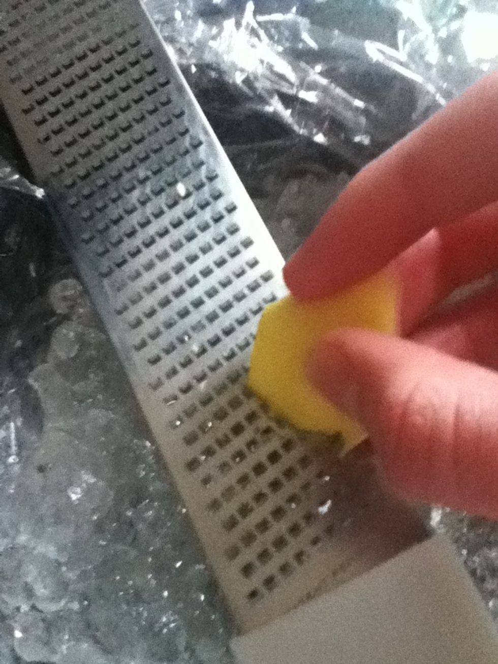 Add the juice from half a lemon and add a little bit of ginger