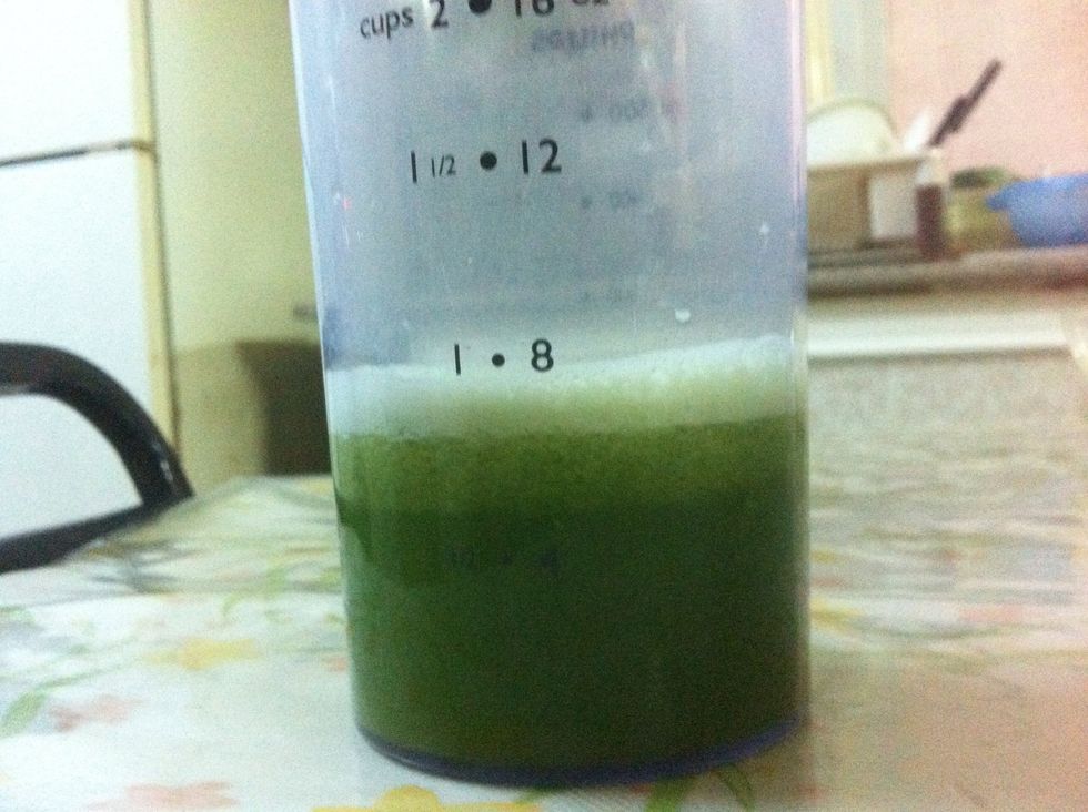 Add the juice into a beaker or bowl