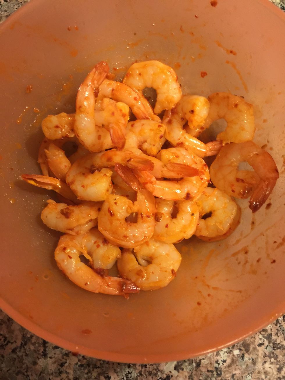 add the juice of half a lemon and mix well. let it marinate for minimum 10 minutes.