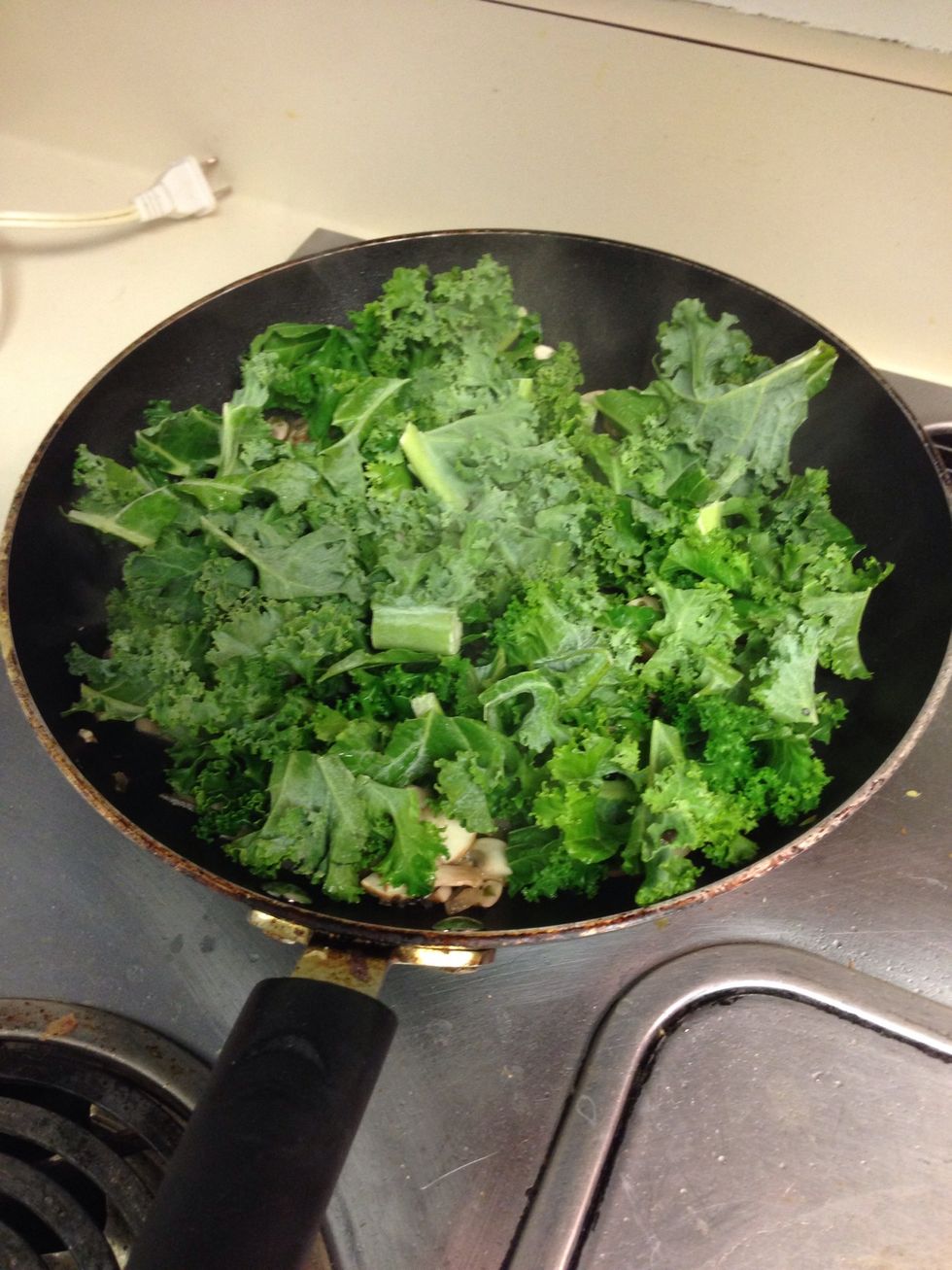 Add the kale on top.