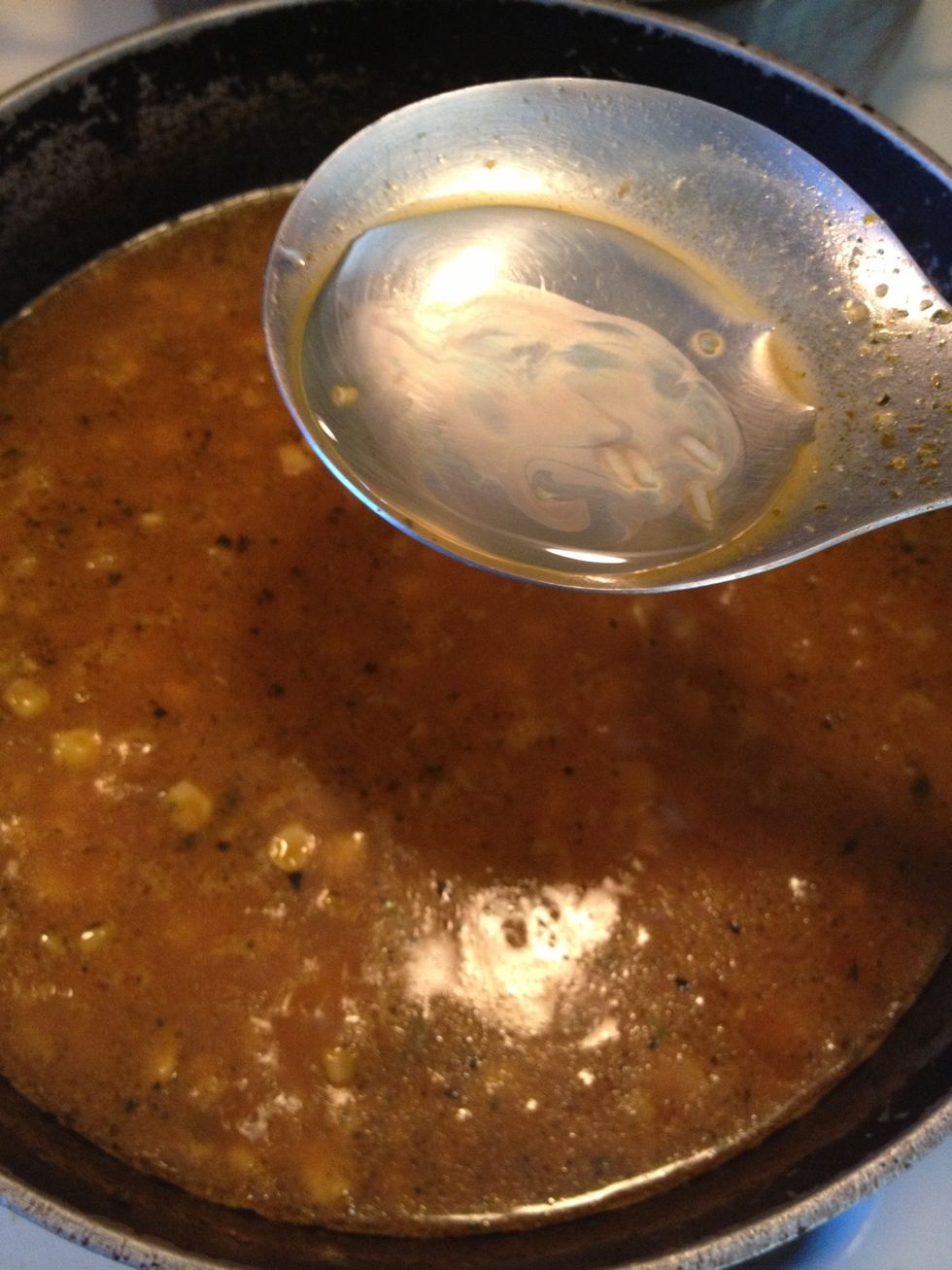 Add the last tablespoon of oil, oh yeah and If you have some cilantro add a sprig or two. I added my frozen cilantro. Forgot to take a pic\ud83d\ude31\ud83d\ude2b