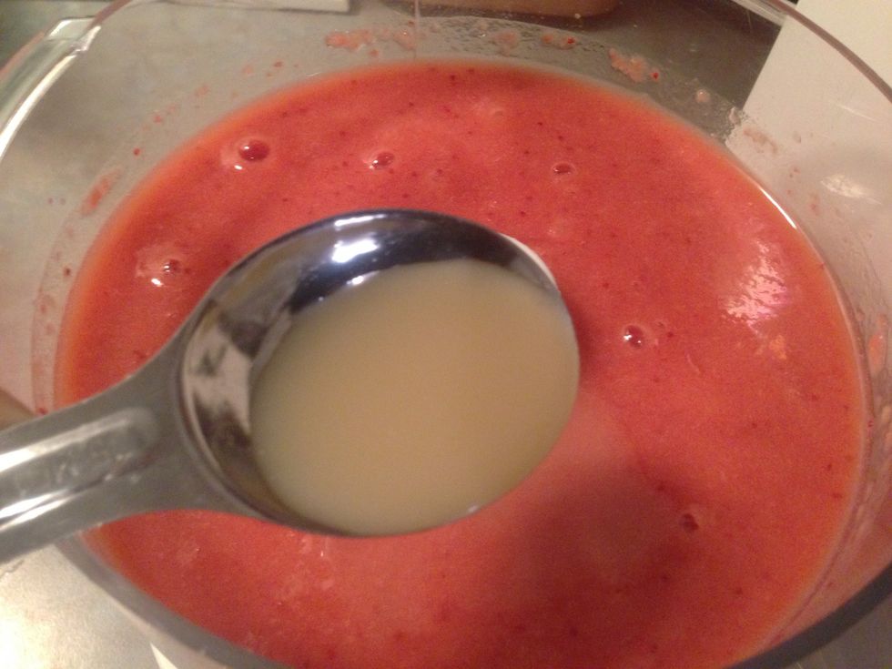 Add the lemon juice and blend further.