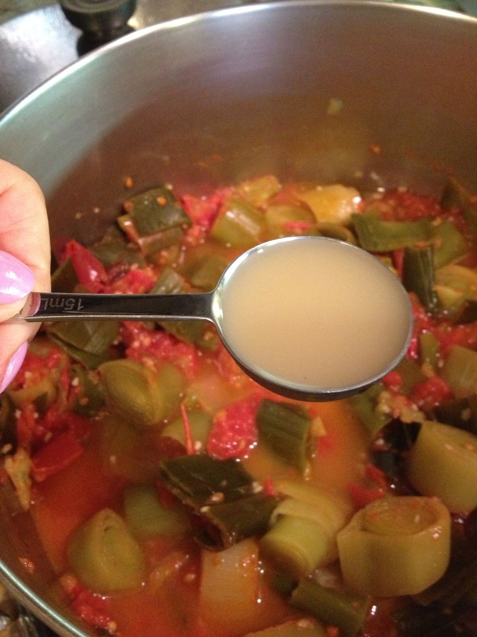 Add the lemon juice, then season with salt and pepper to taste. For a more concentrated flavor and drier consistency, cook uncovered. Otherwise cover and cook for another 10-15 minutes.