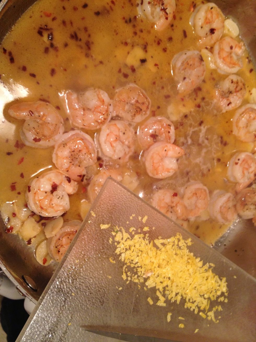 Add the lemon zest.