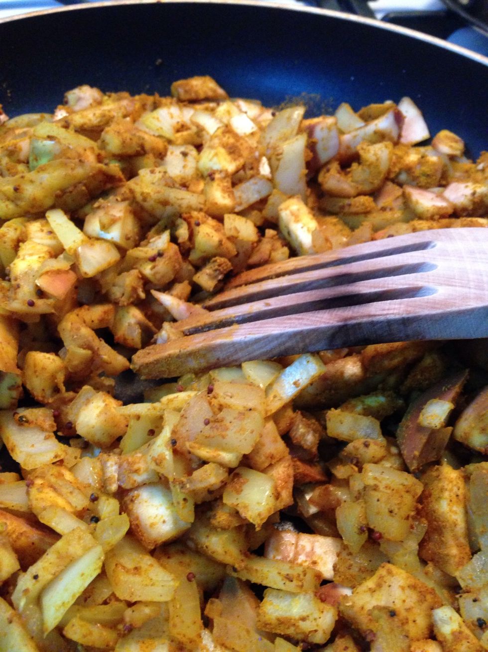 Add the lentil spice blend