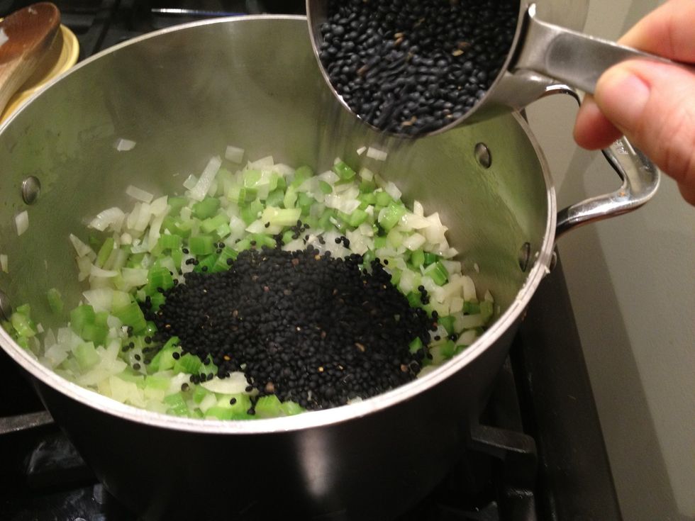Add the lentils.