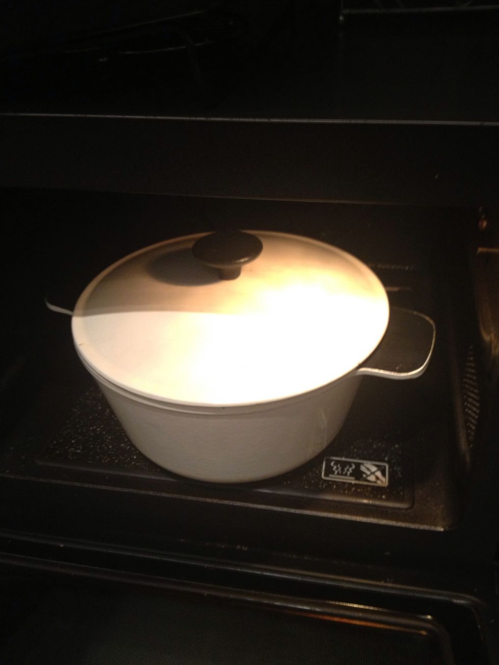 Add the lid cook in the oven for another 10 mins.