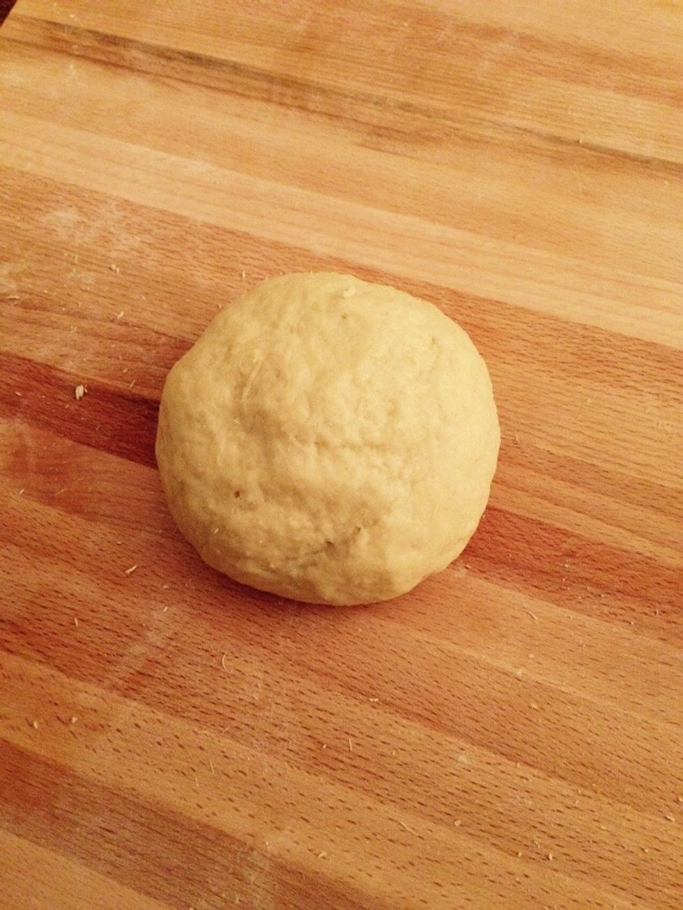 Add the liquids to the powders and form the dough quickly, don't knead too much to avoid starch development.