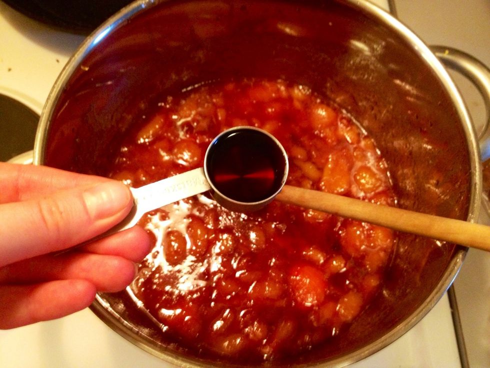 Add the Madeira wine, it gives the jam extra character. If you cannot get ahold of Madeira wine you can also use plum liquor or perhaps calvados.