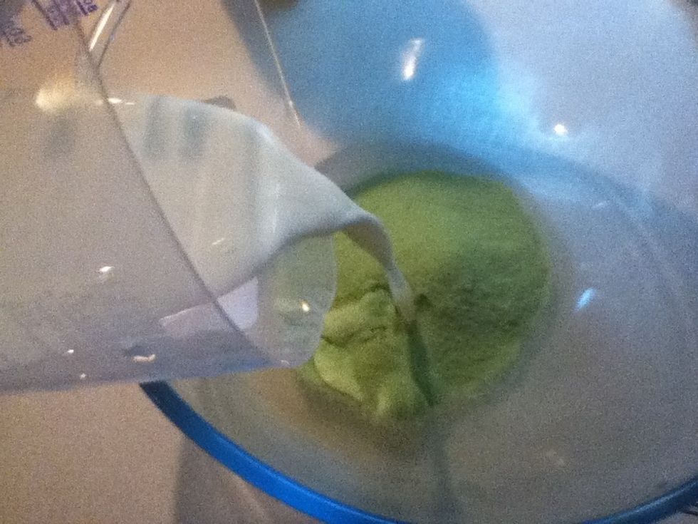 Add the measured milk into the bowl