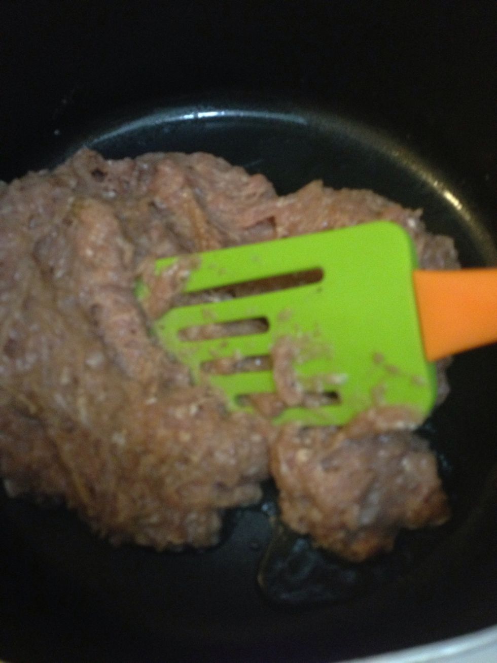 Add the meat mixture and cook thoroughly.