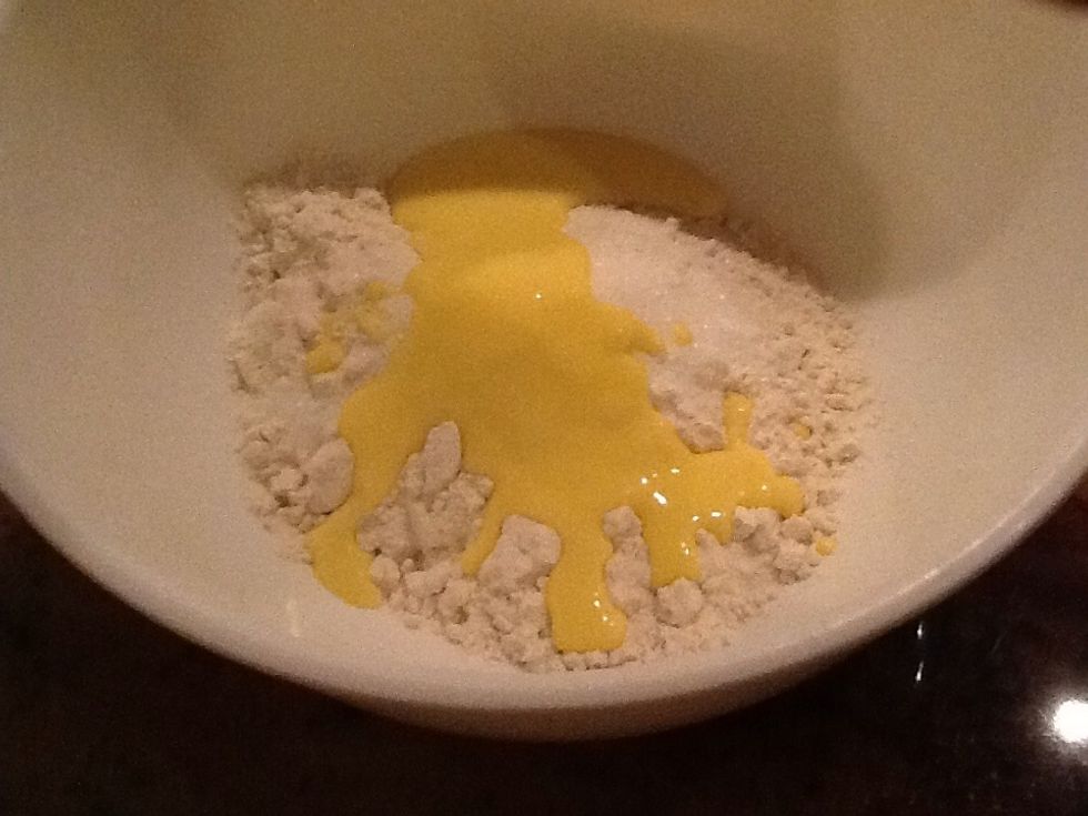 Add the melted butter
