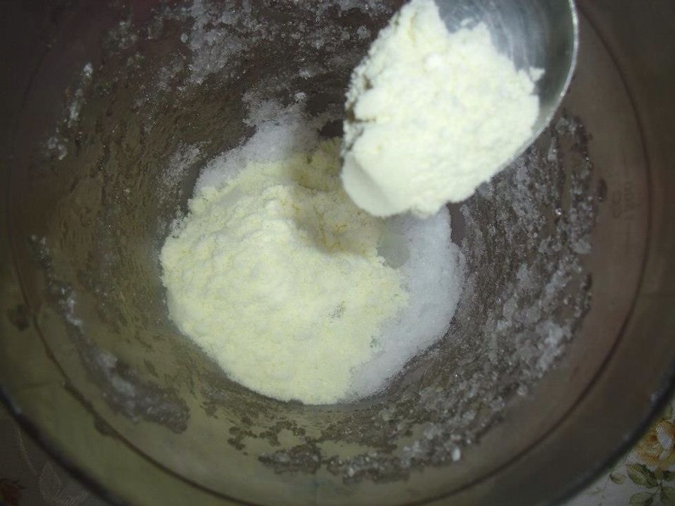 Add the milk powder .