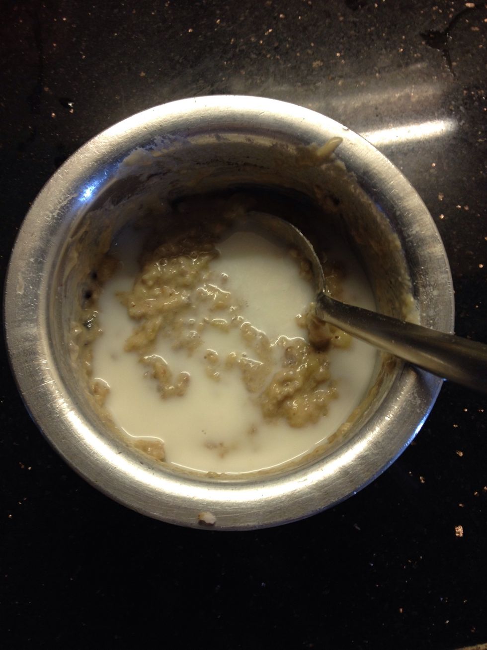 Add the milk.