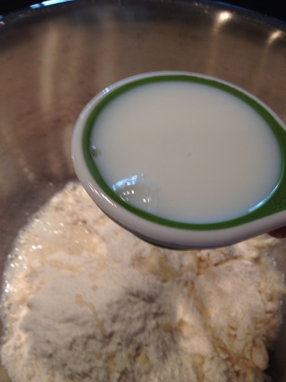 Add the milk.