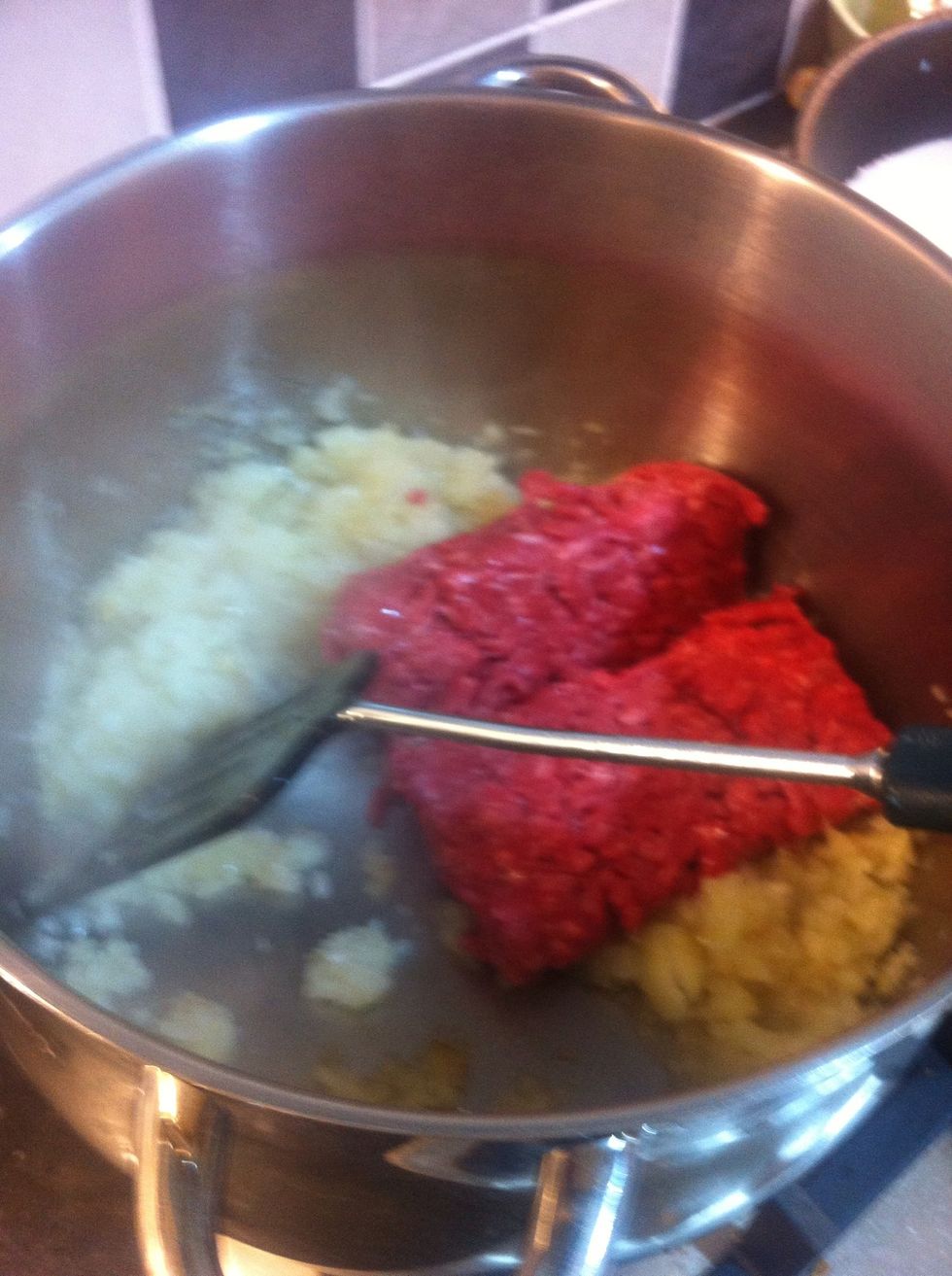 Add the mince