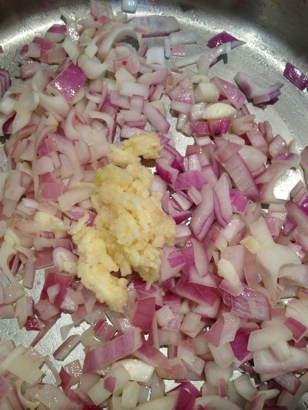 Add the minced garlic.