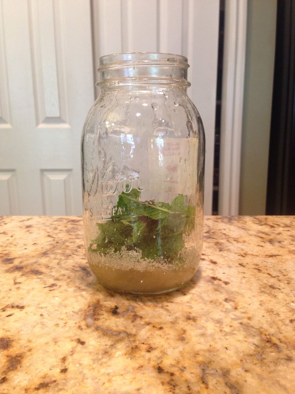 Add the mint leaves