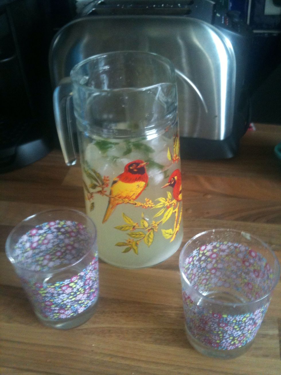 Add the mint to the lemonade,