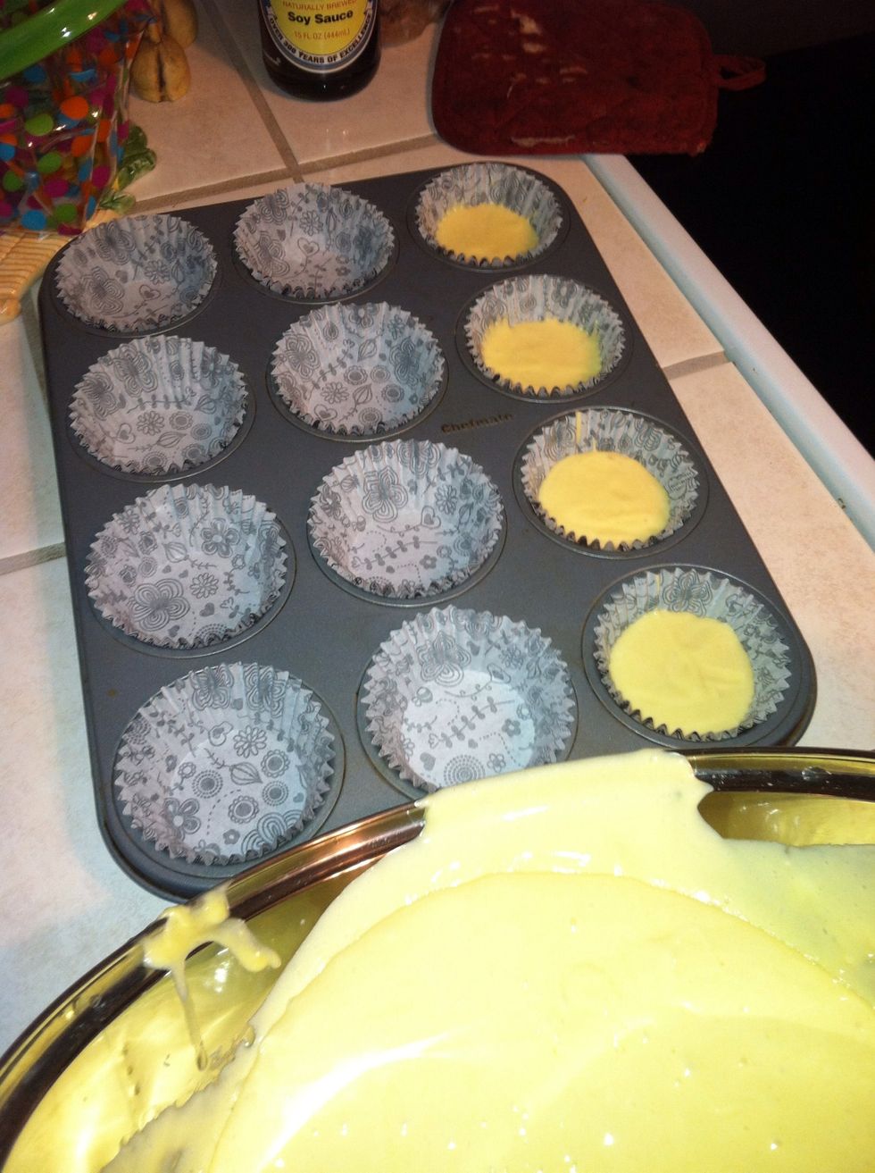 Add the mix to the pan