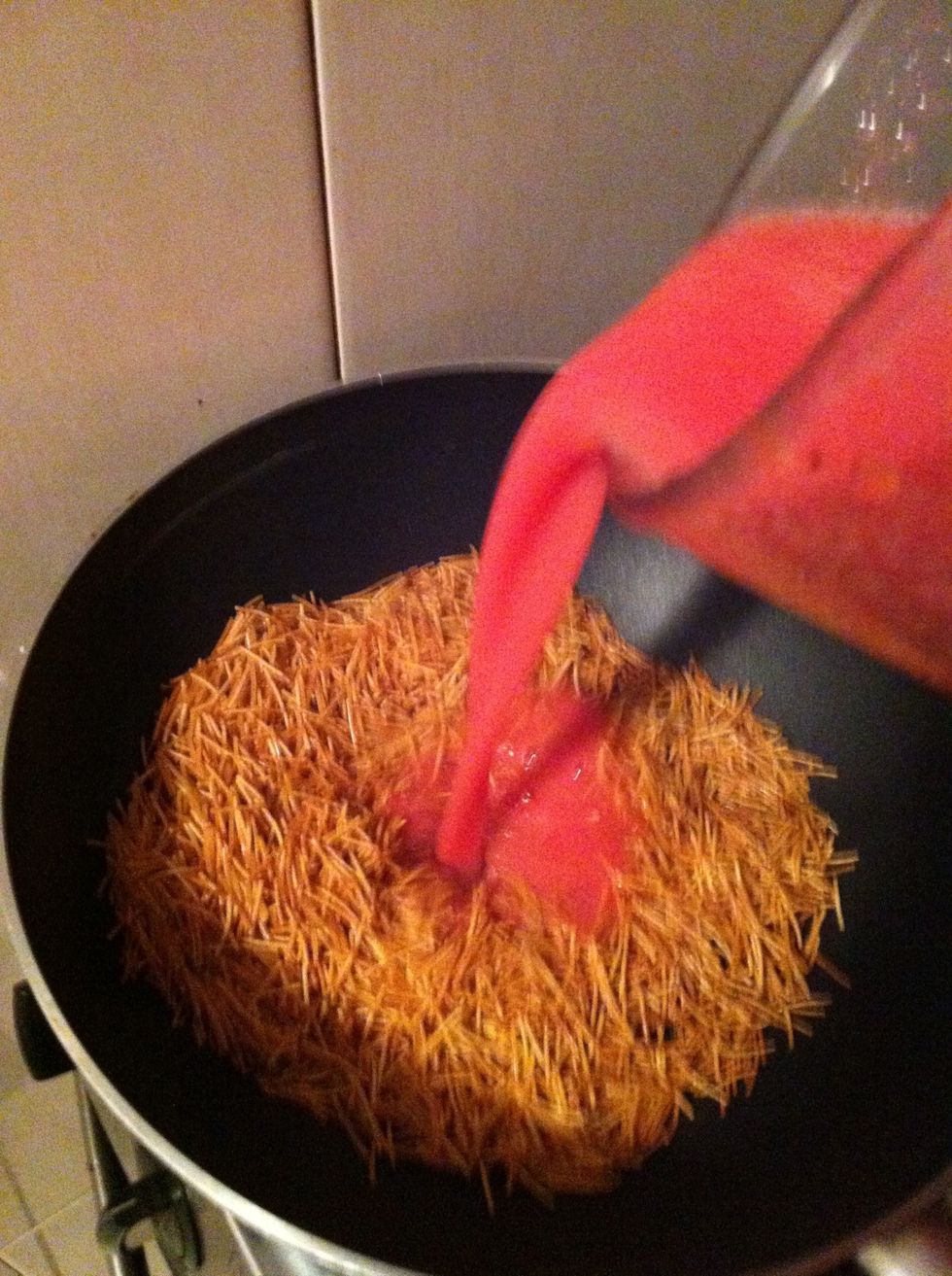 Add the mixed tomato