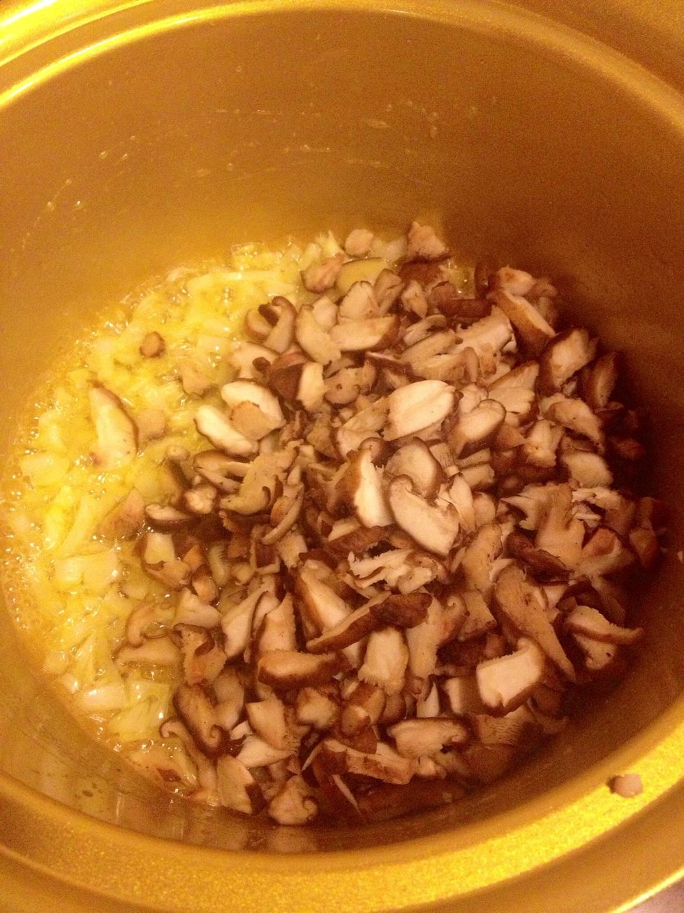 add the mushroom- cook it for about 2 minutes