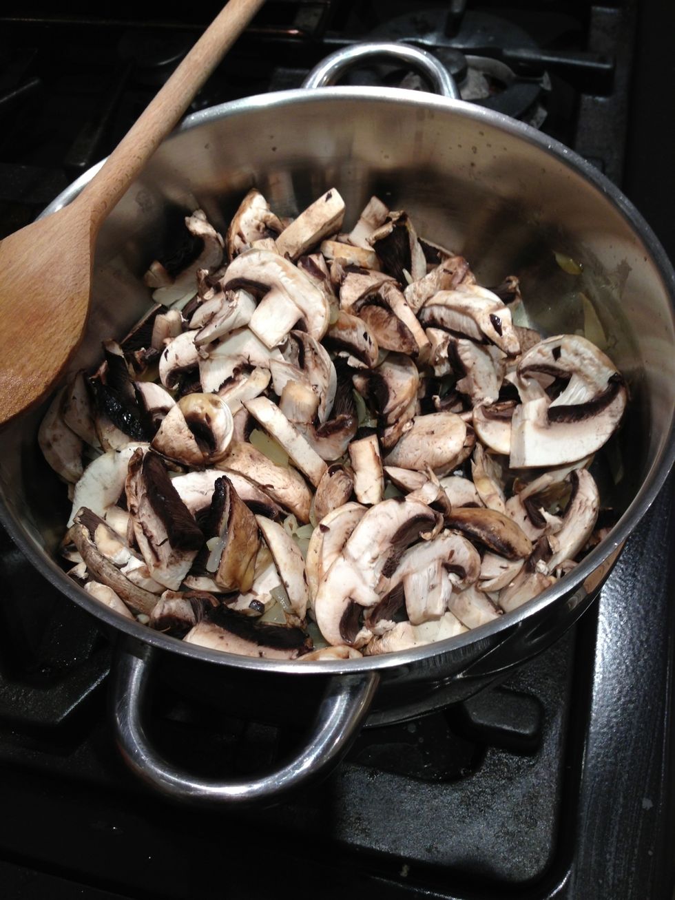Add the Mushrooms and stir in