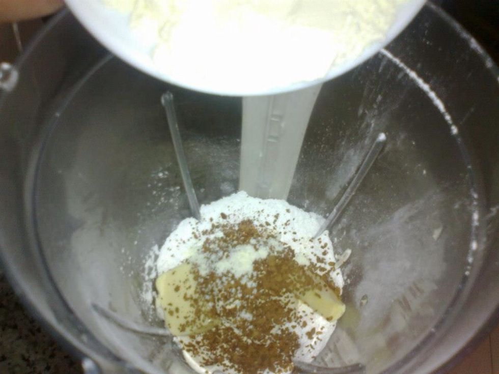 Add the  nescafe and the milk