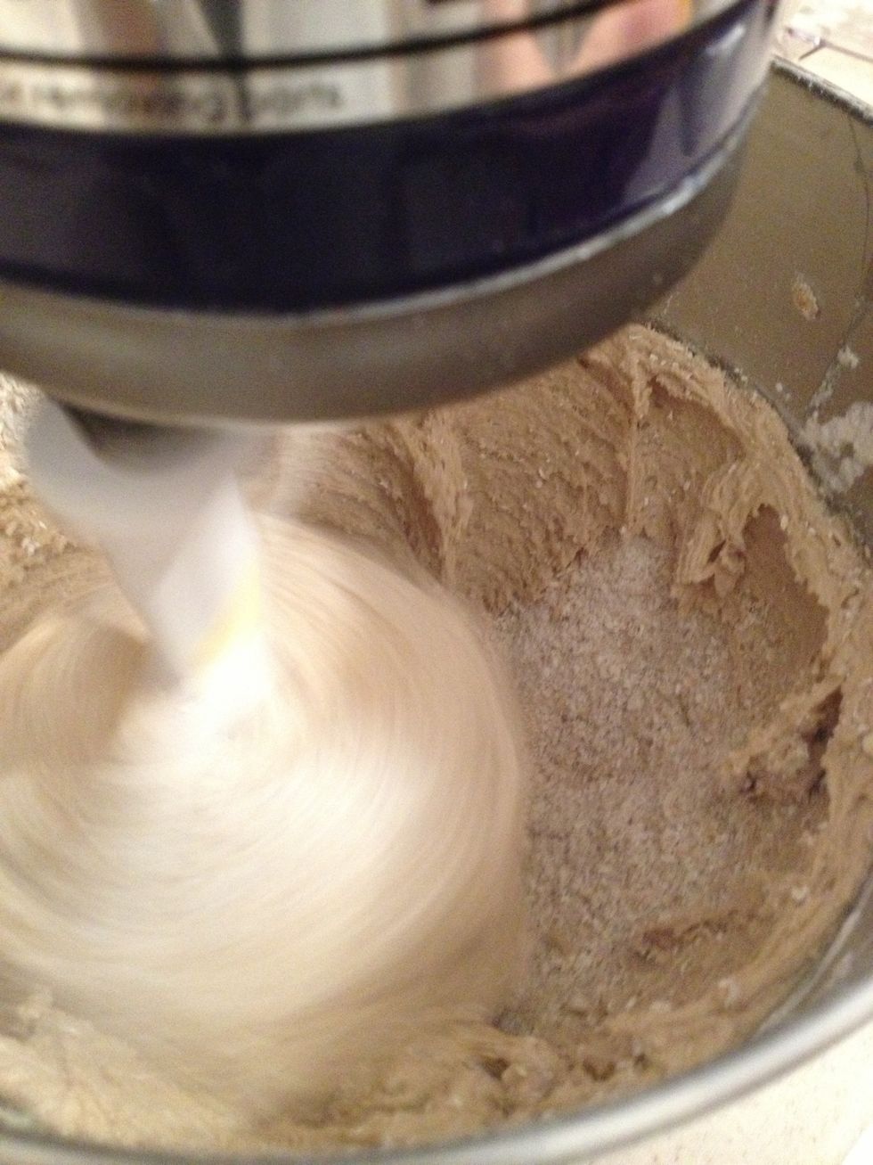 Add the oatmeal little by little