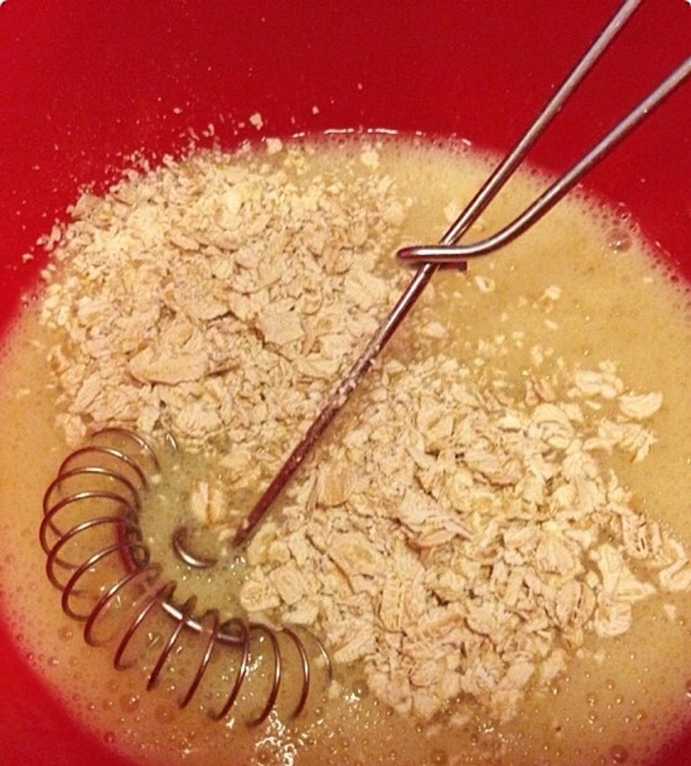 Add the oatmeal.