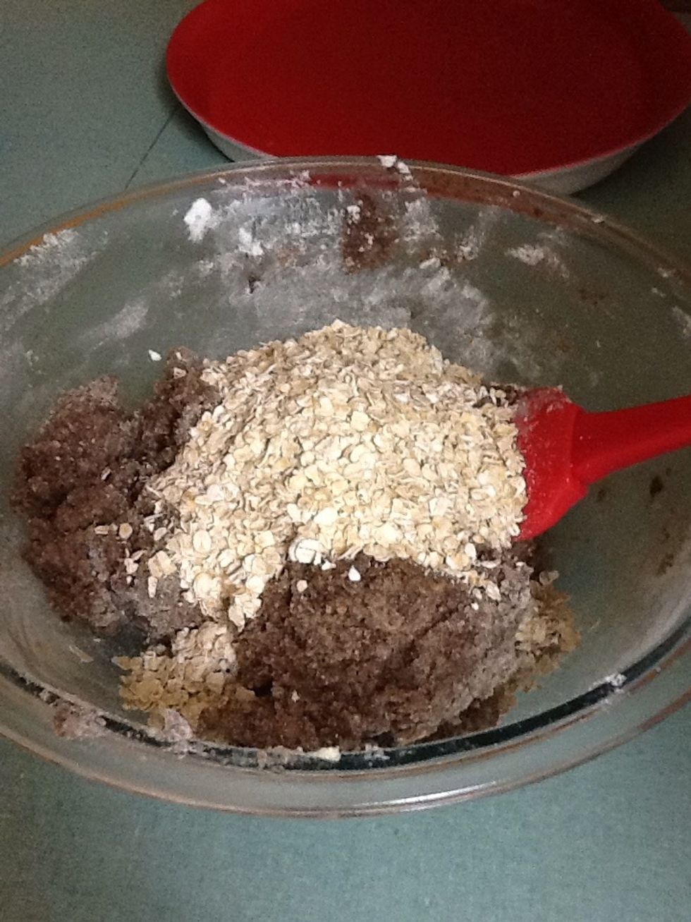 Add the oats and mix
