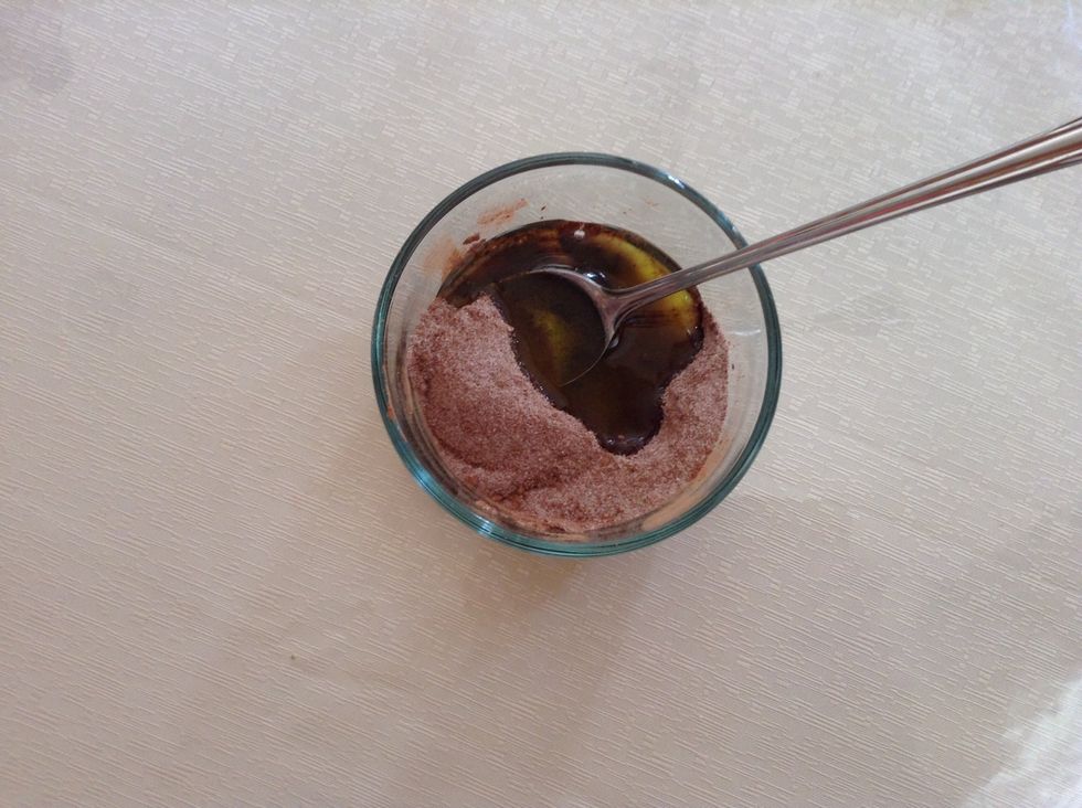 Add the oil a little at a time to get the consistency you like