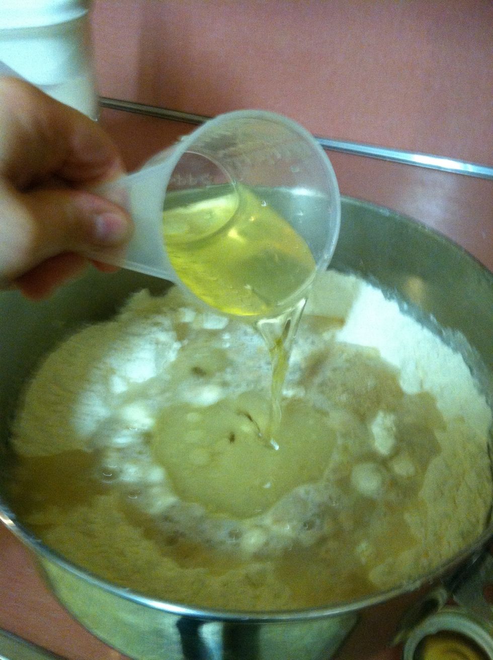 Add the oil