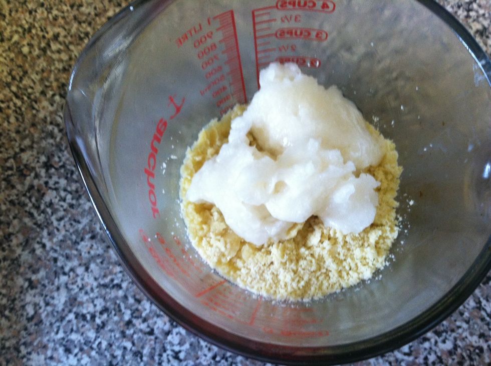 Add the oils to the measuring cup. And microwave in intervals of 45 seconds. You may also use the double broiler method but make sure your measuring cup is made for that. Mine cannot be used as a D.B.