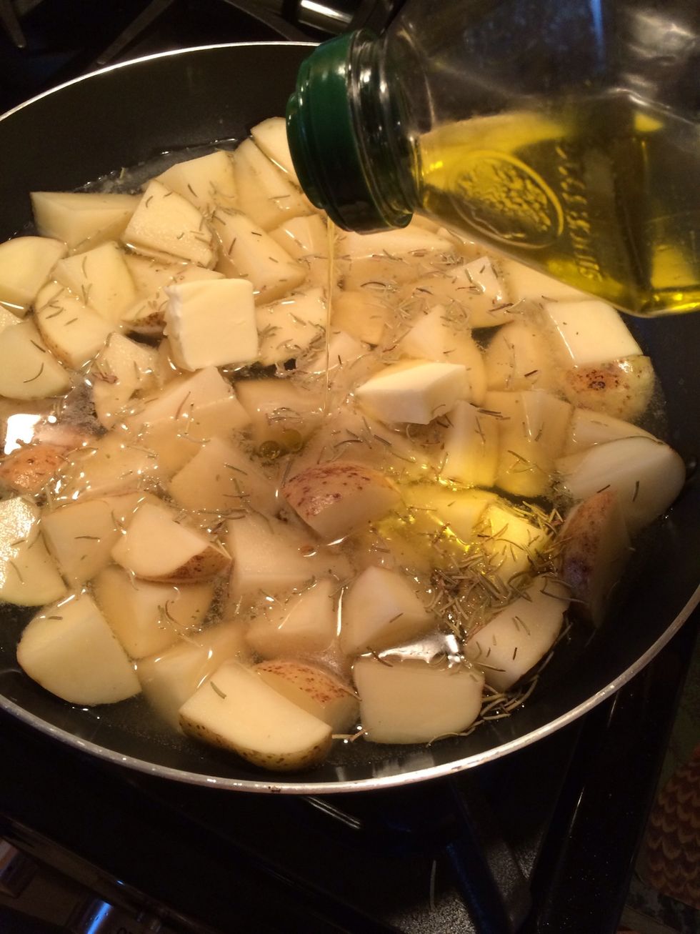 Add the olive oil too