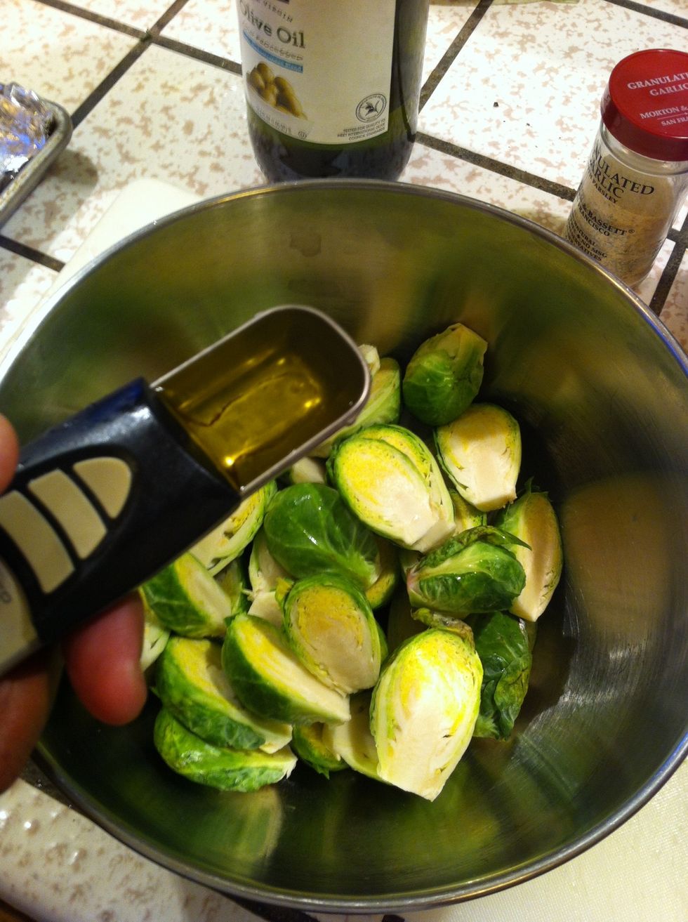 Add the olive oil.