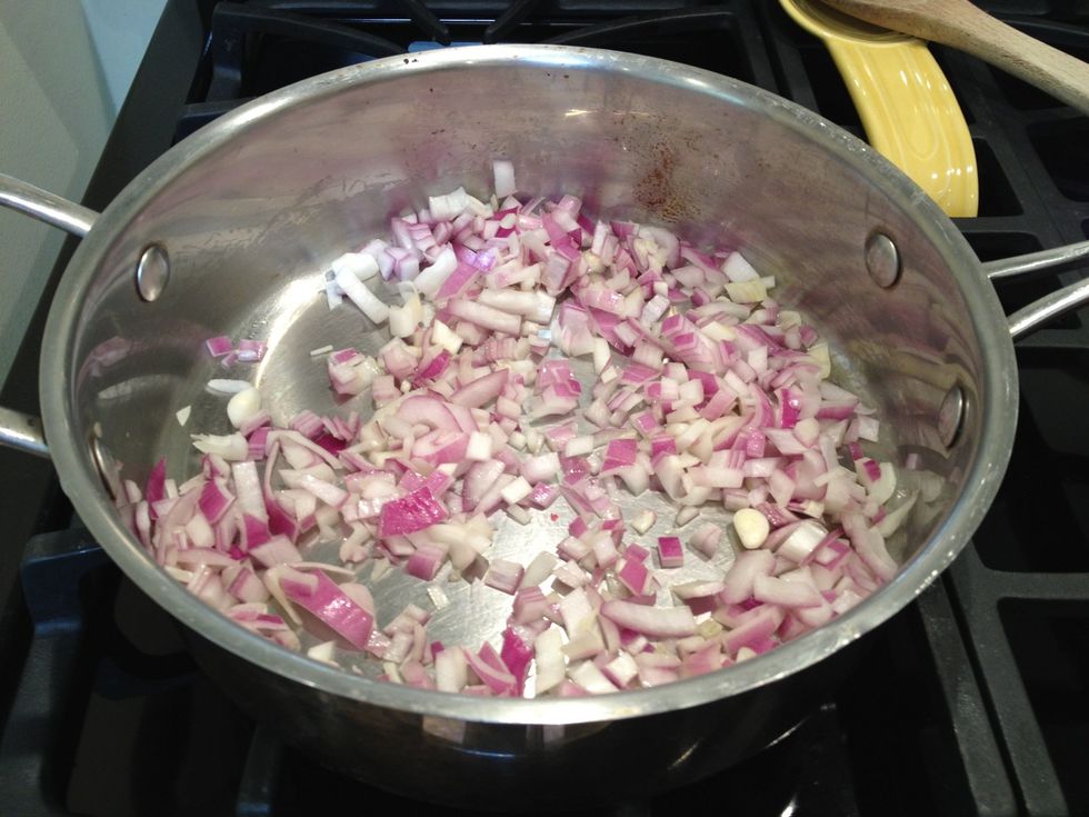 Add the onion, and saut\u00e9 until soft (about 10 minutes).