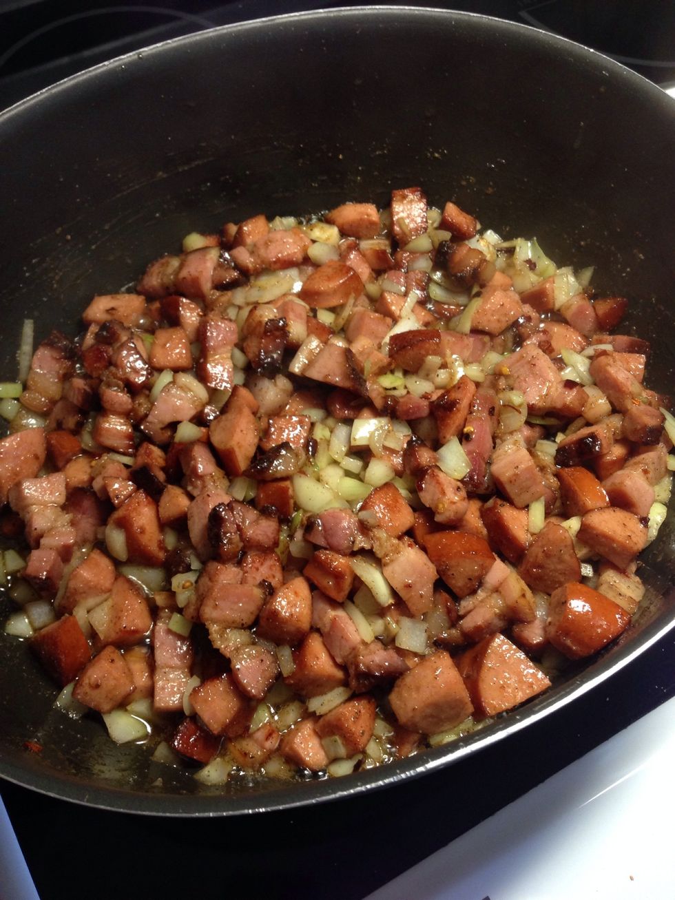 Add the onion and the spices