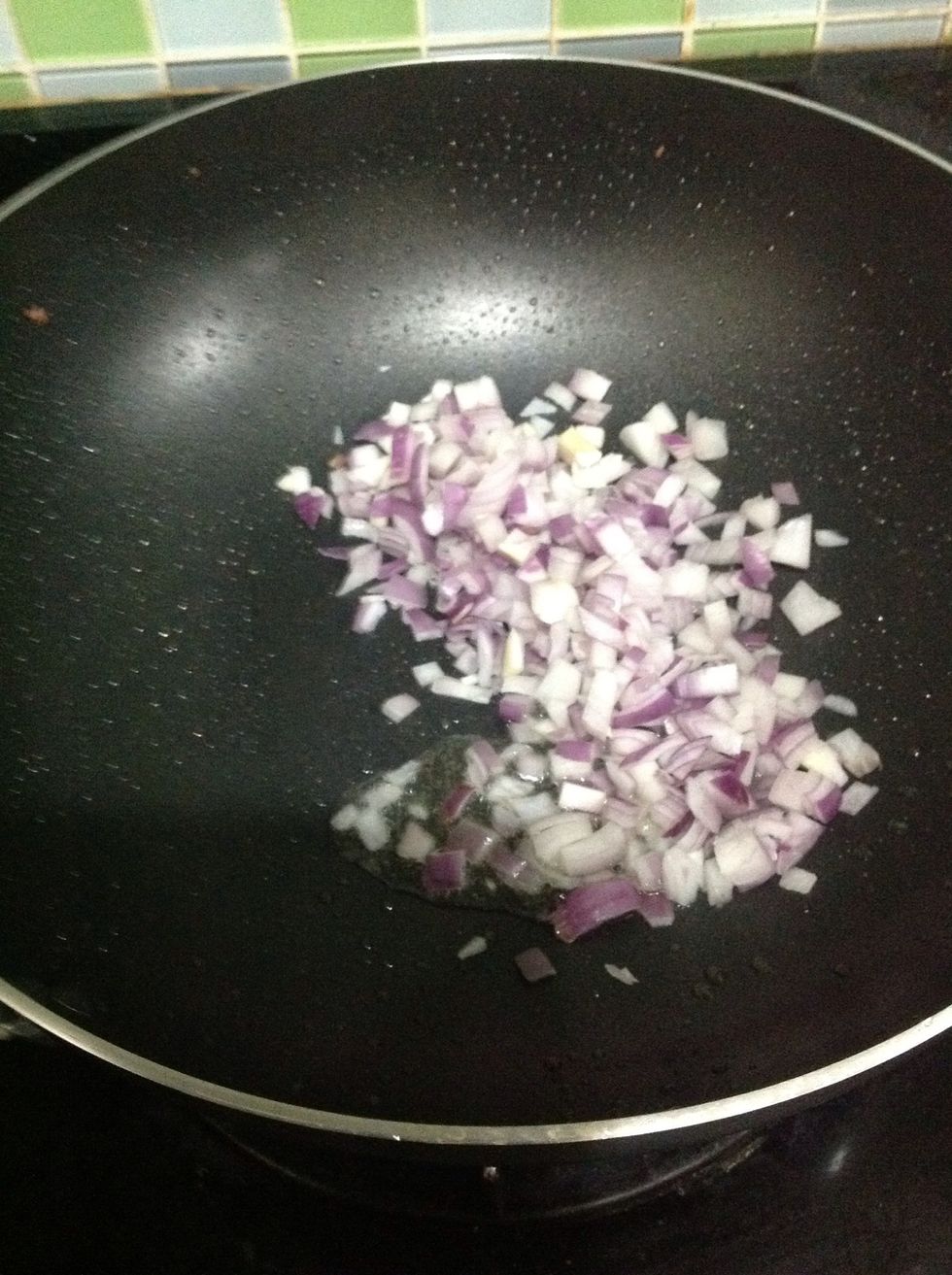 Add the onion. I love onion so I used a whole medium-sized onion. If you don't really like it, simply use half or use a small onion. \ud83d\ude0a