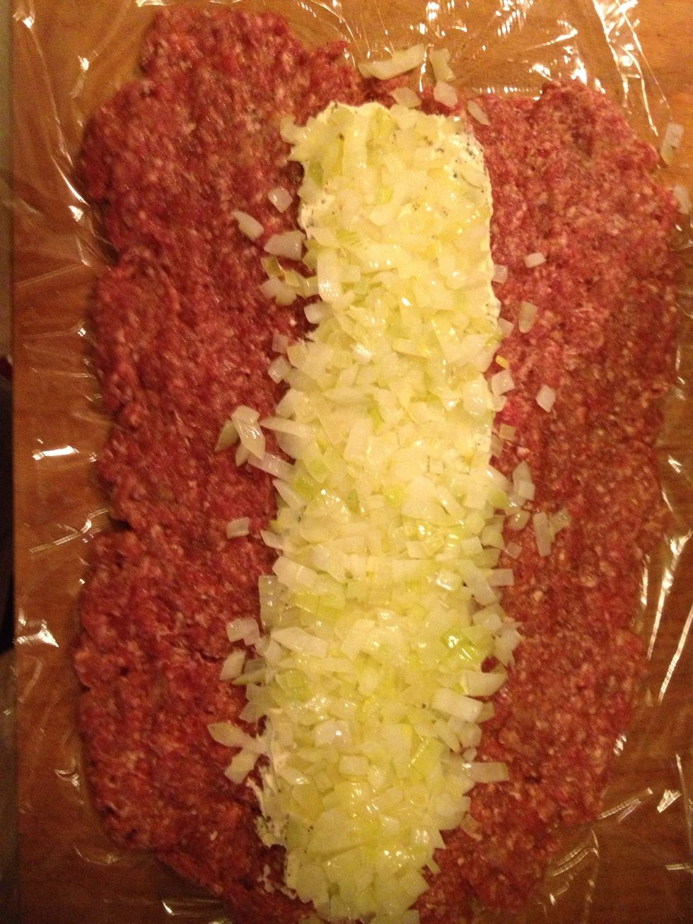 Add the onion. I melted some butter in a pan and fried the onion for a couple of minutes but that's optional ;-)