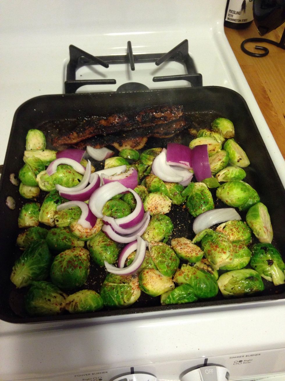 Add the onion to the pan.