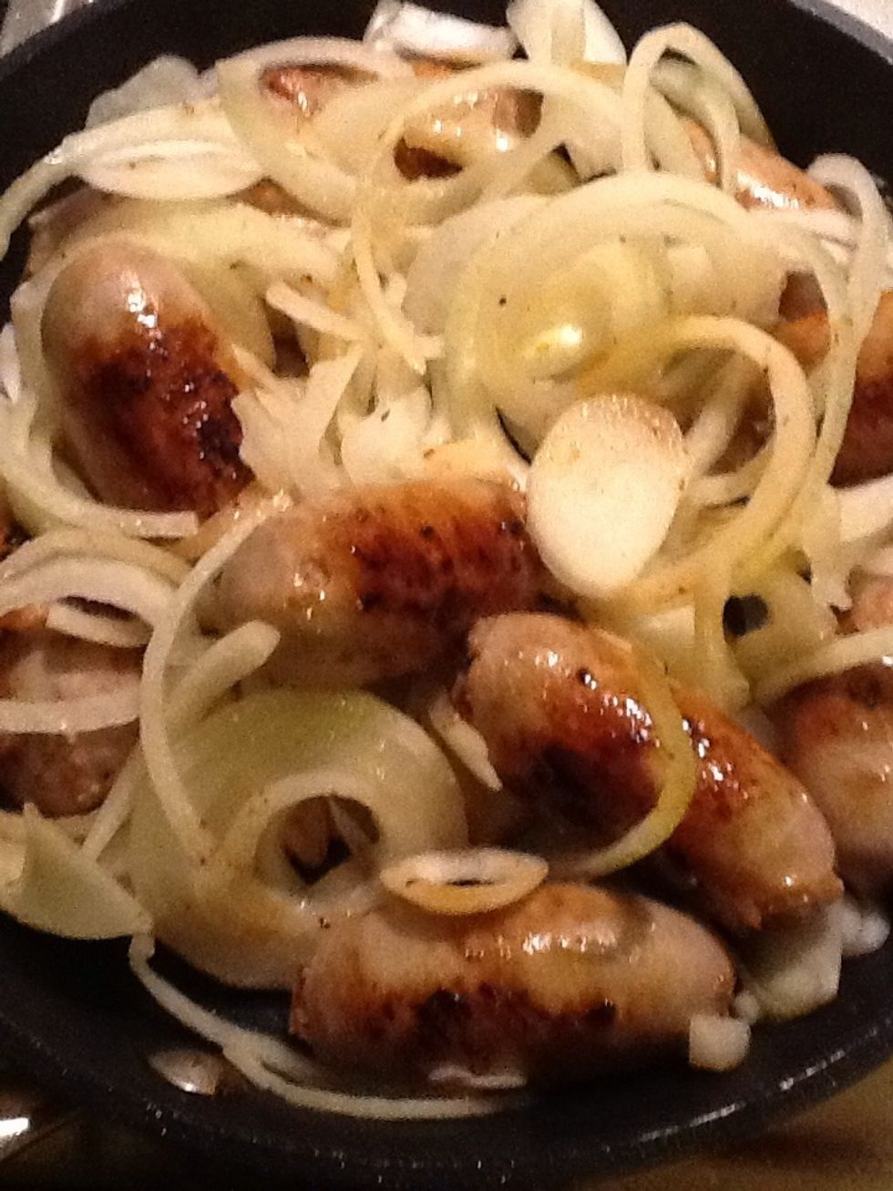 Add the onions and keep frying