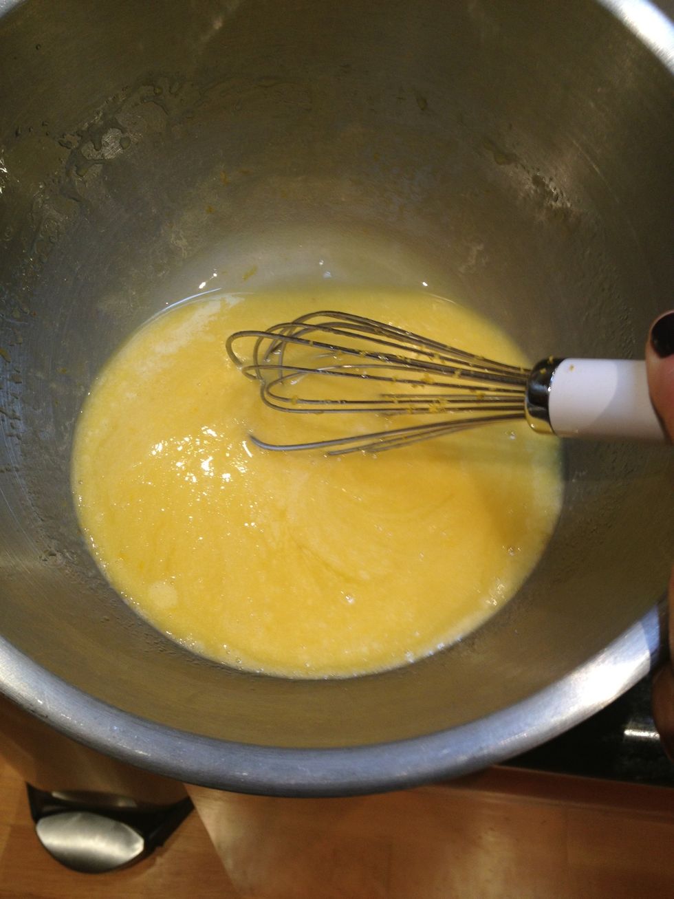 Add the orange juice and whisk to combine.