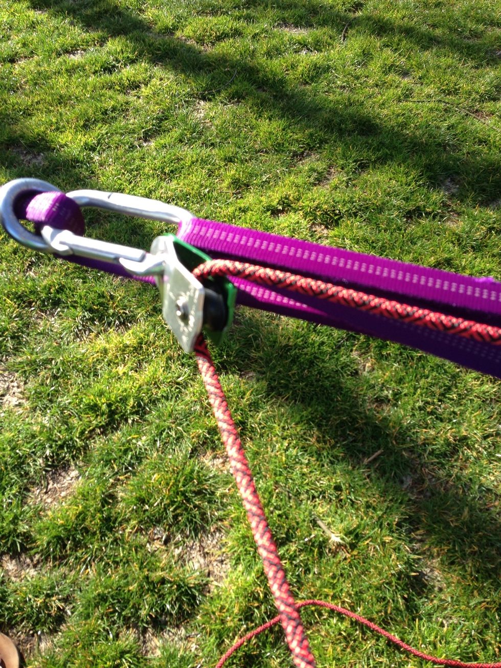 Add the other pulley to C2 and have the rope follow.