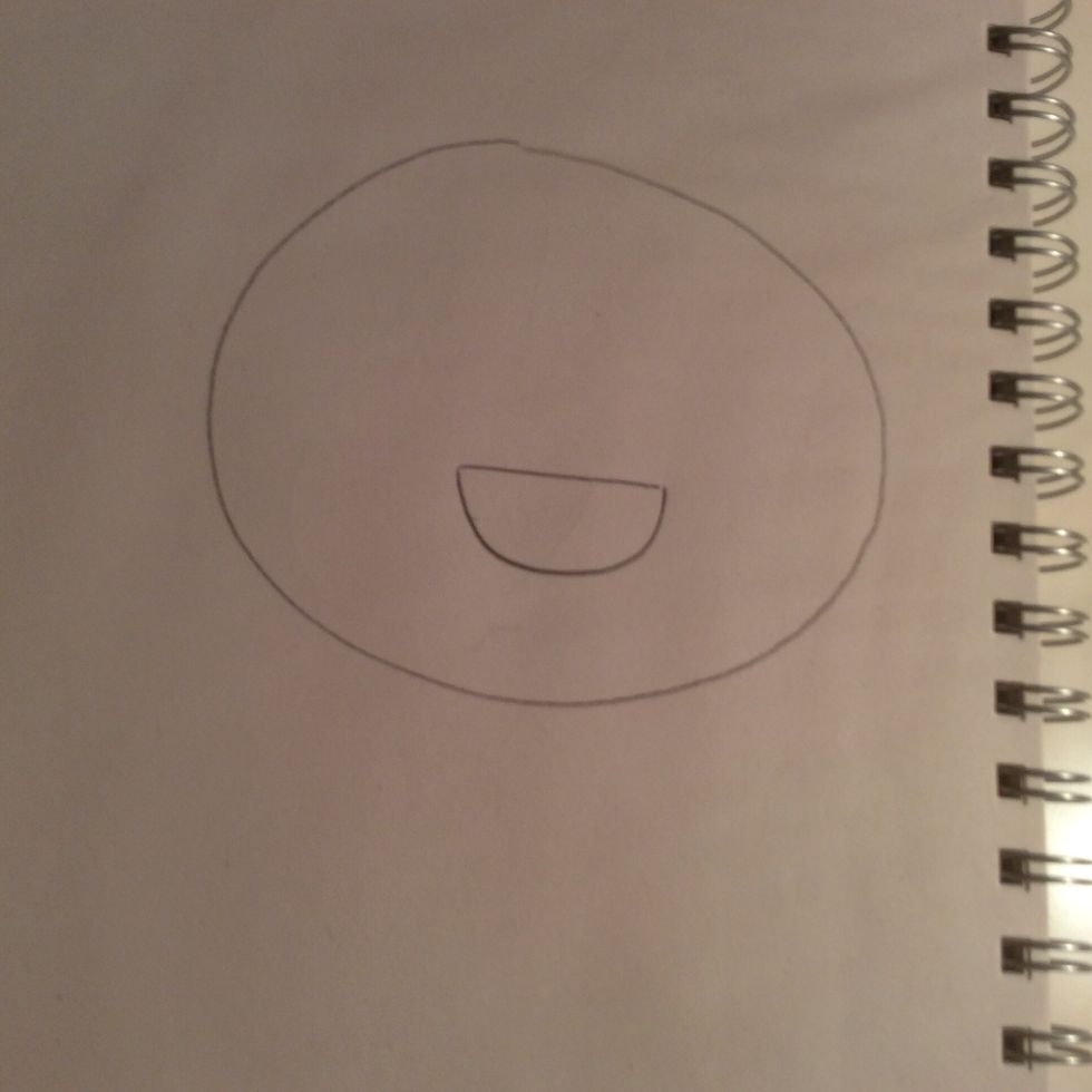 Add the outline of the smile.
