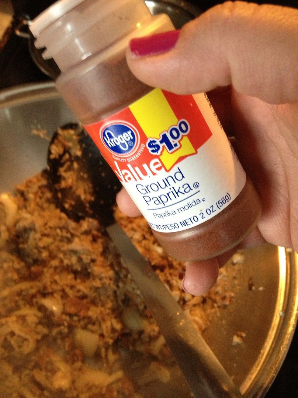 Add the paprika powder.