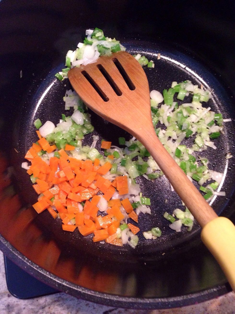 Add the par cooked carrots