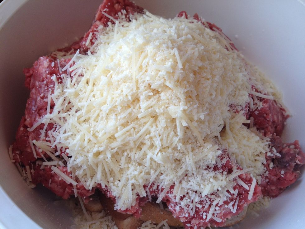 Add the Parmesan cheese along with the salt and pepper