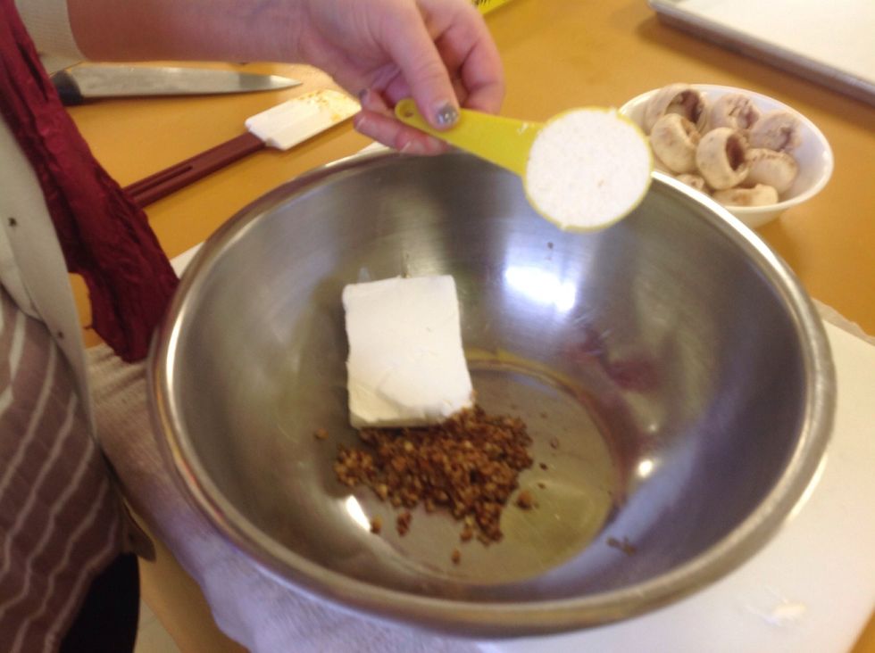 Add the Parmesan cheese to the bowl.
